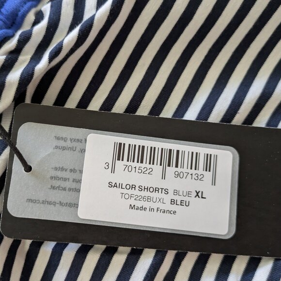 TOF Paris Sailor Sexy mini-shorts, blue, size XL, NWT - Picture 8 of 11